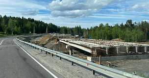 Продолжается реконструкция правого моста через реку Иню в Новосибирске