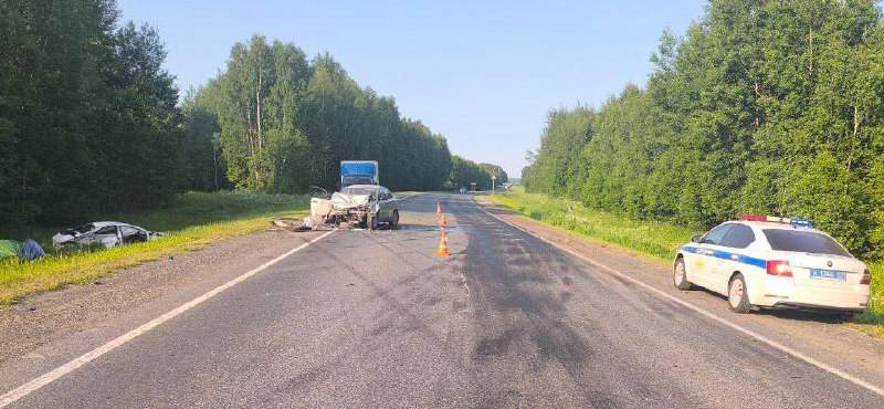 В аварии с легковушками и грузовиком на трассе Р-176 в Кировской области погибли два человека В аварии с легковушками и грузовиком на трассе Р-176 в Кировской области погибли два человека