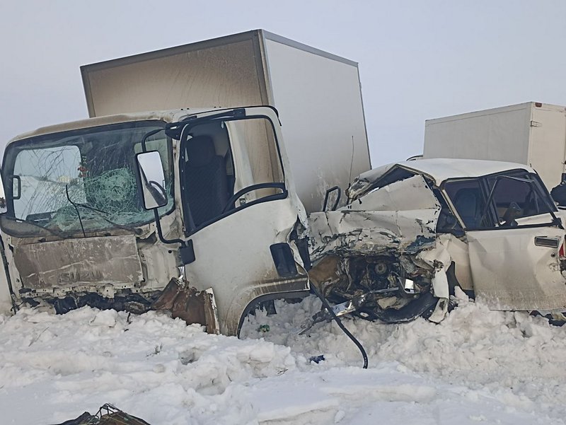 Водитель и пассажиры ВАЗа погибли в Омской области в ДТП