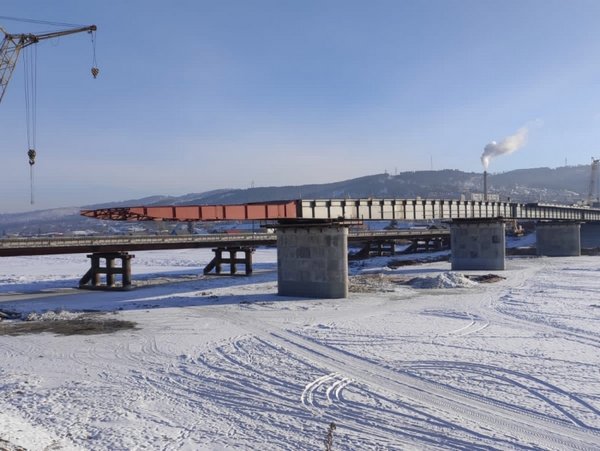 В забайкальском Дарасуне надвижку пролета моста через Ингоду завершат в конце марта