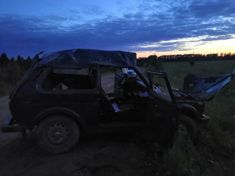 Водитель погиб при опрокидывании «Нивы» в Кировской области