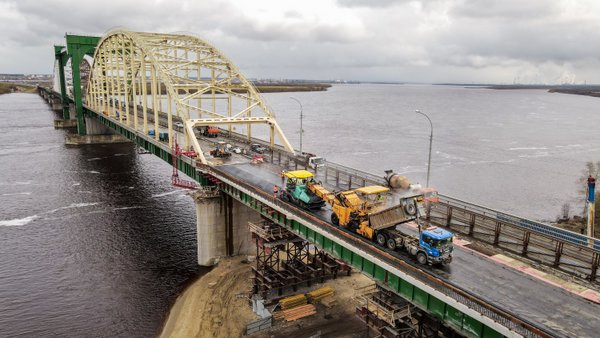 Капремонт Краснофлотского моста в Архангельске выполнен на 36 %