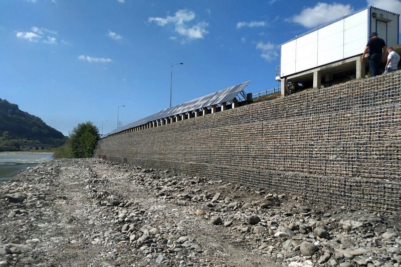 Досрочно завершили ремонт габионной стены на трассе А-149 на Кубани