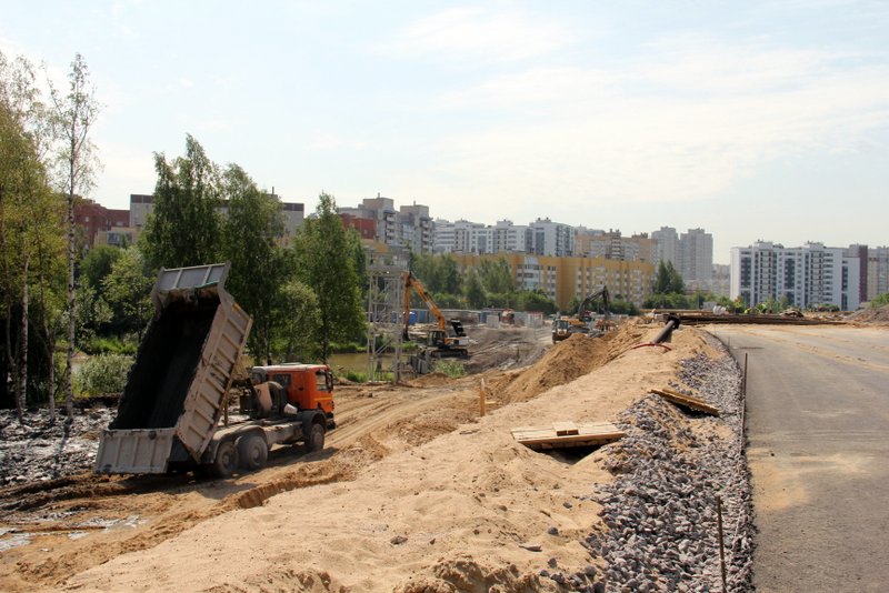 Продолжается реконструкция проезда Шабулина в Рязани