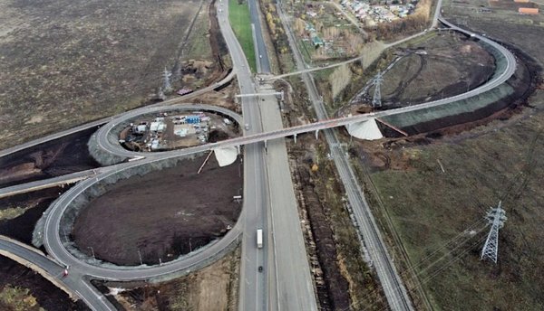 Частично открыли развязку на трассе М-5 Урал вблизи Русского Юрмаша в Башкирии
