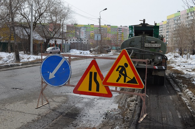 Сезон дорожного ремонта стартовал в Комсомольске-на-Амуре