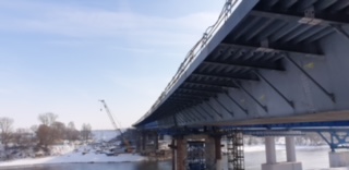 На трассе М-5 Урал в Подмосковье завершили последний этап надвижки пролета левого моста через Москву-реку