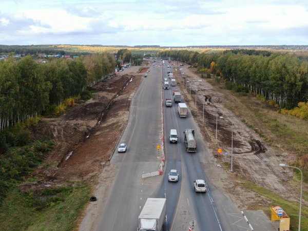 Реконструкция участка трассы М-7 Волга в Чувашии выполнена почти на 80 %