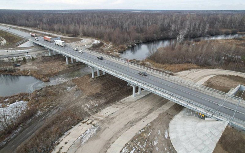 Мост через озеро Алферово на обходе Новосибирска введен в эксплуатацию