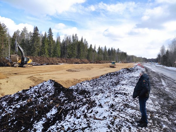 Продолжается реконструкция участка дороги Петрозаводск - Суоярви в Карелии