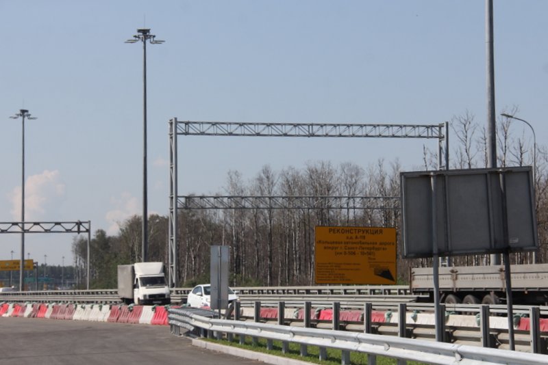 Участок КАД Петербурга у развязки с Приморским шоссе перекроют на два месяца