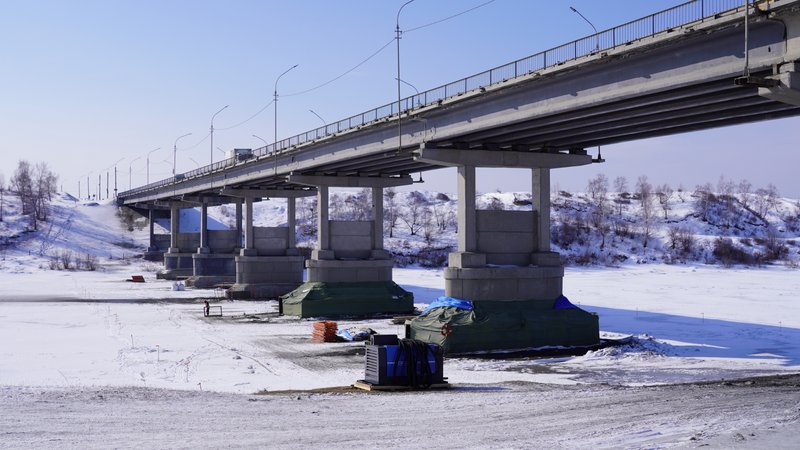 Возобновлен ремонт моста через реку Белая на трассе Р-255 Сибирь в Приангарье Возобновлен ремонт моста через реку Белая на трассе Р-255 Сибирь в Приангарье