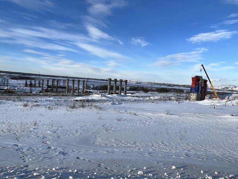 Завершено устройство промежуточных опор моста через Авлашку на обходе Нижнекамска и Набережных Челнов