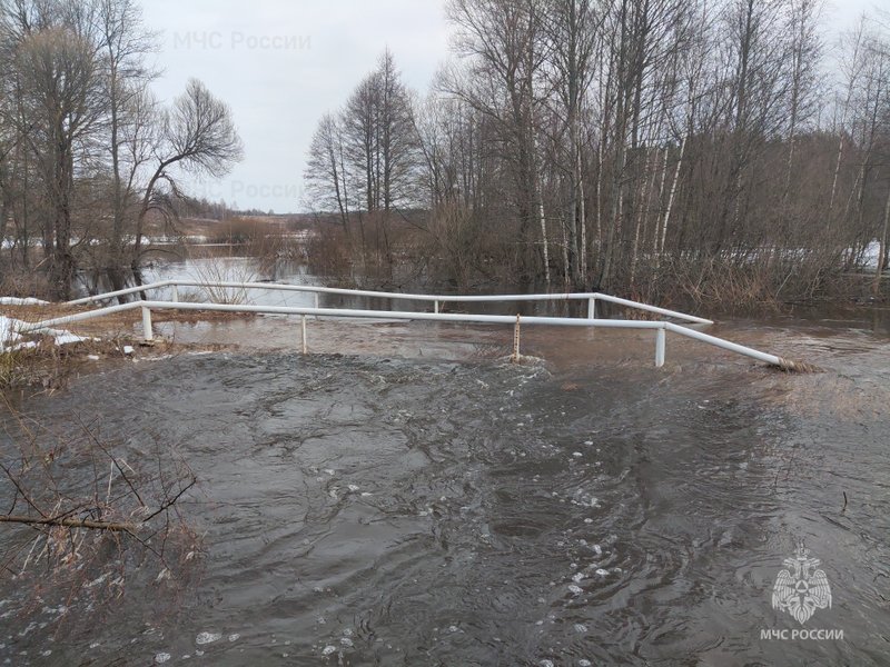 В Смоленской области подтопило две дороги и мост