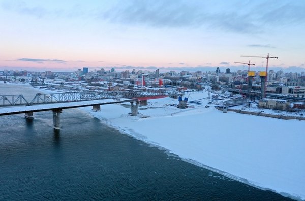 Завершена 13 стадия надвижки пролета четвертого моста через Обь в Новосибирске