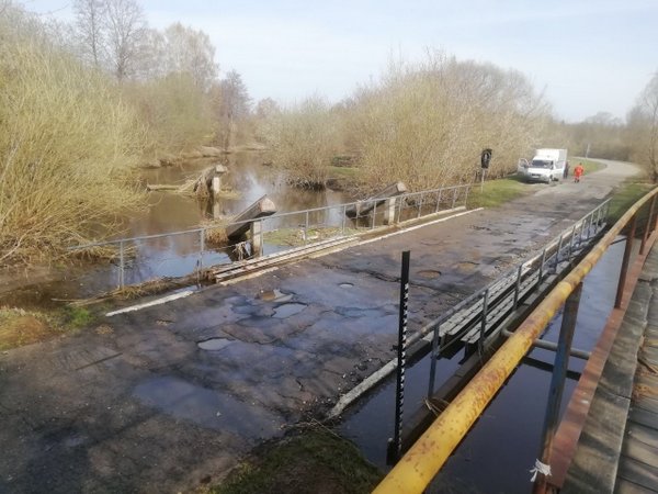 Мост через реку Кудьма освободился от воды в Нижегородской области