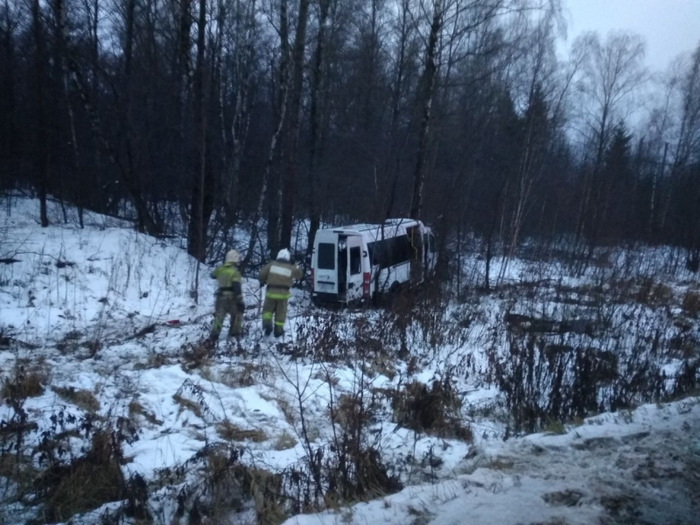 Водитель маршрутки погиб, шесть пассажиров пострадали в ДТП в Тульской области