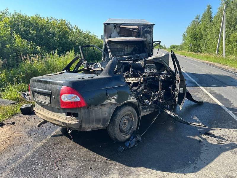 Три человека стали жертвами утреннего ДТП с возгоранием во Владимирской области