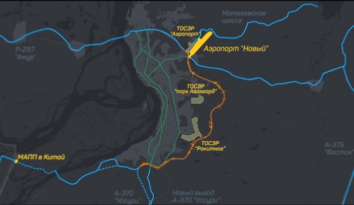 Объездная дорога хабаровск новая схема на карте