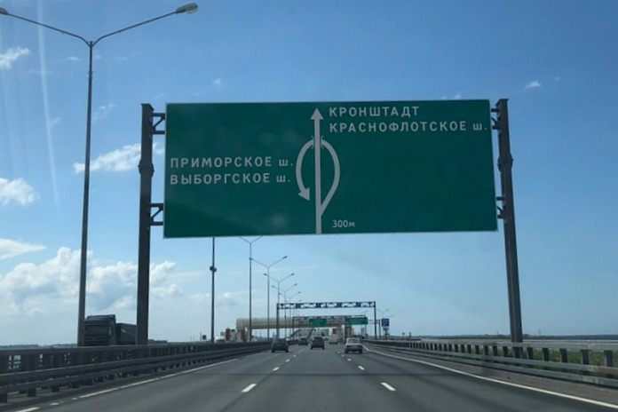 Готов основной пролет развязки на пересечении дамбы и Кронштадтского шоссе в Петербурге