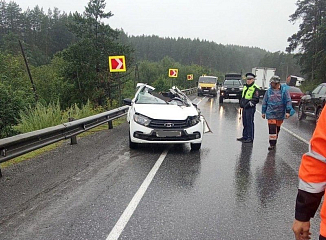 Водитель «Лады» погиб в аварии на трассе М-5 Урал в Челябинской области