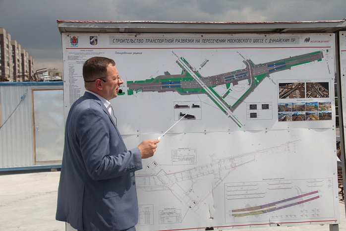 Развязку на пересечении Колпинского и Московского шоссе введут в строй к концу 2014 года