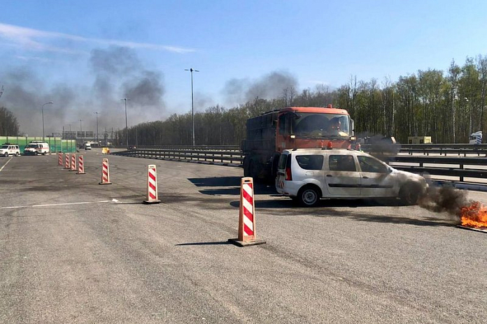 На трассе М-1 Беларусь в Подмосковье ликвидировали последствия условной аварии 