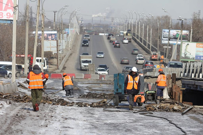 Началась реконструкция второй части путепровода на улице Джамбула в Иркутске