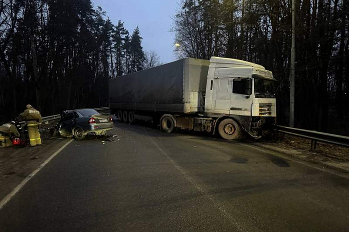 В аварии с большегрузом на трассе М-4 Дон в Воронежской области погиб водитель «Лады»
