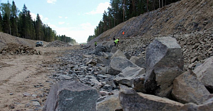 Продолжается строительство двухуровневой развязки на подъезде к Североморску