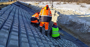 На шестом этапе строительства трассы М-12 Восток в Чувашии уложили 561 гибкую бетонную плиту