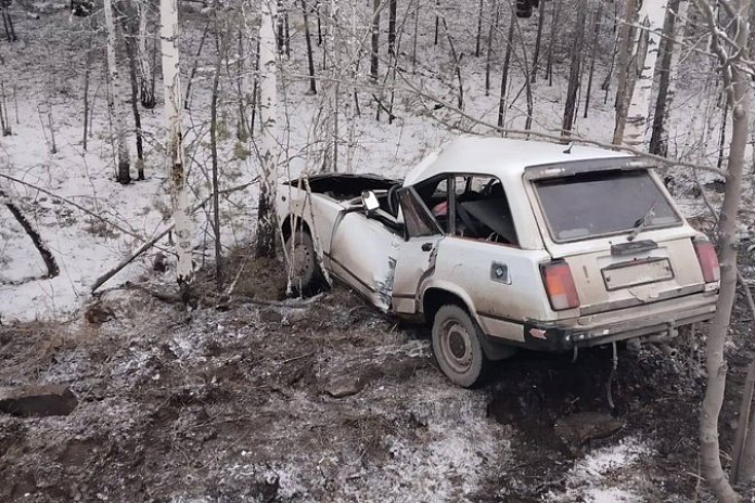 ВАЗ съехал с трассы и врезался в дерево в Челябинской области: водитель погиб