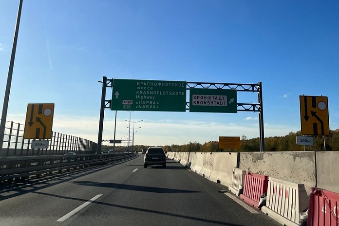 На развязке КАД Петербурга с Кронштадтским шоссе ограничат проезд в ночь на 4 июля