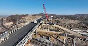 Строительство путепровода на трассе А-370 Уссури у Кипарисово в Приморье завершат в июне