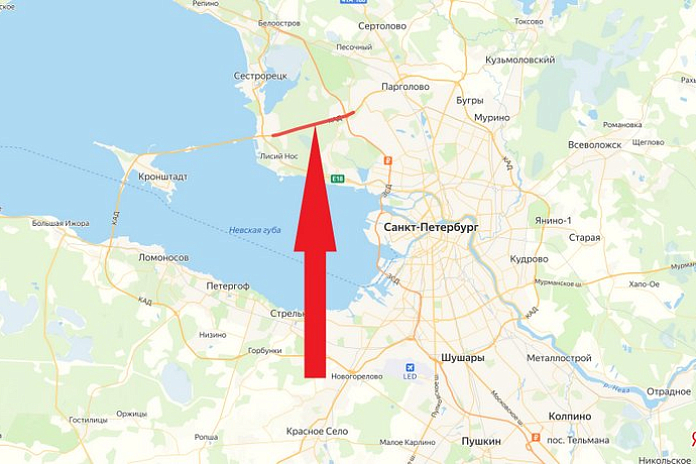 По ночам до конца мая будут перекрывать участок КАД Петербурга между ЗСД и Приморским шоссе