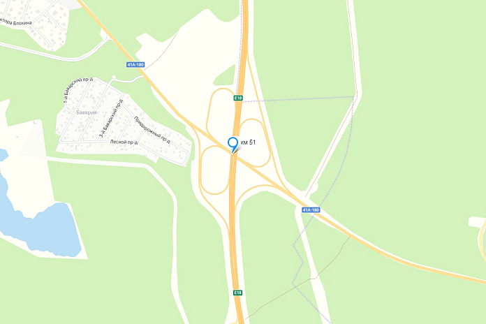На трассе А-181 Скандинавия в Ленобласти из-за работ на путепроводе перекрыли две полосы