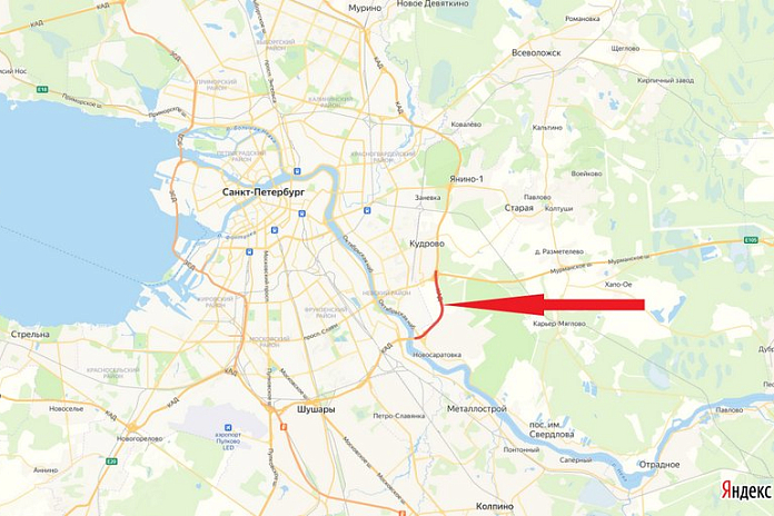 На КАД Петербурга между вантовым мостом и Мурманским шоссе перекроют две полосы