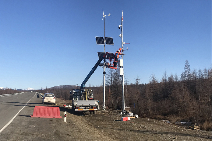 Пост наблюдения за вечной мерзлотой устанавливают на трассе Р-504 Колыма в Магаданской области