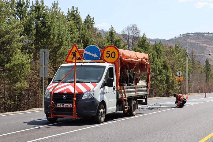 Более 1600 км разметки обновят на федеральных трассах в Забайкалье