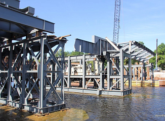 Строительная готовность моста через Упу в Туле превышает 80 %
