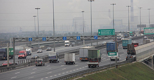 На КАД Петербурга ограничат скорость в районе развязки с Московским шоссе