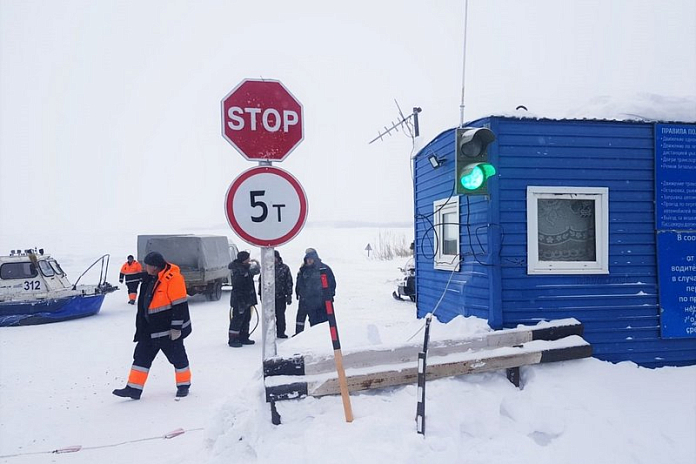 Ледовую переправу через Ангару в Красноярском крае открыли