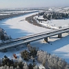 Завершена надвижка пролетов моста через реку Яя в Томской области